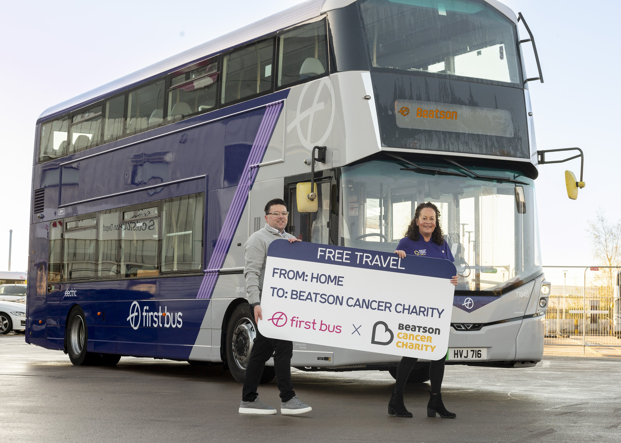 First Bus Presenting Cheque