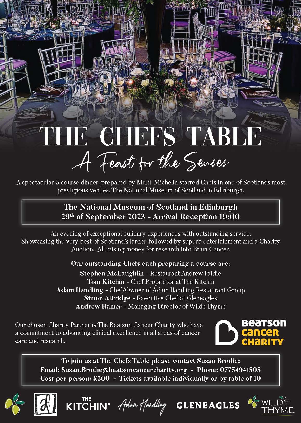 The Chefs Table Beatson Cancer Charity